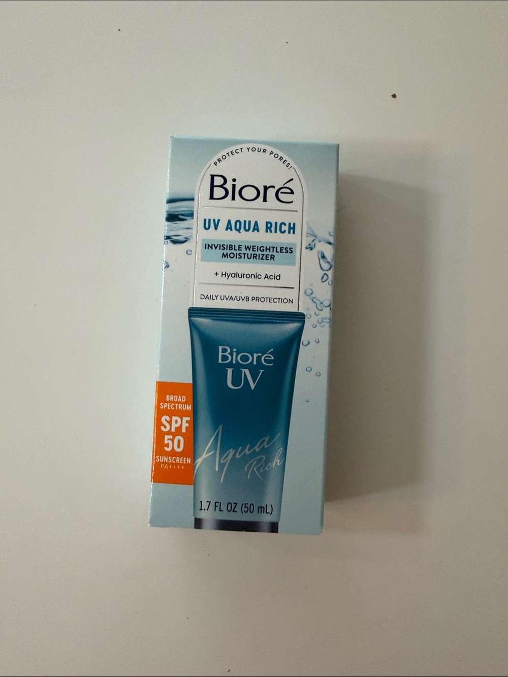 UV Aqua Rich SPF 50 Lightweight Moisturizer - Blue
